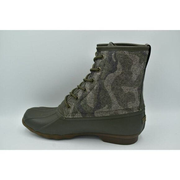 Sperry Mens Size 12 Saltwater Camo Water Resistant Lace Up Duck Boots Shoes - Picture 4 of 9